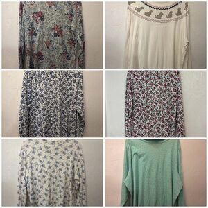 BUNDLE of cottagecore turtle necks. 6 shirts! No flaws!